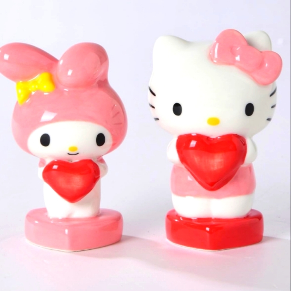 Blue Sky Clayworks Hello Kitty Salt and Pepper Shaker, Set of 2, 4-inch Length,